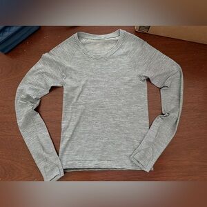 lululemon athletica Black and White Striped Long Sleeve Tee